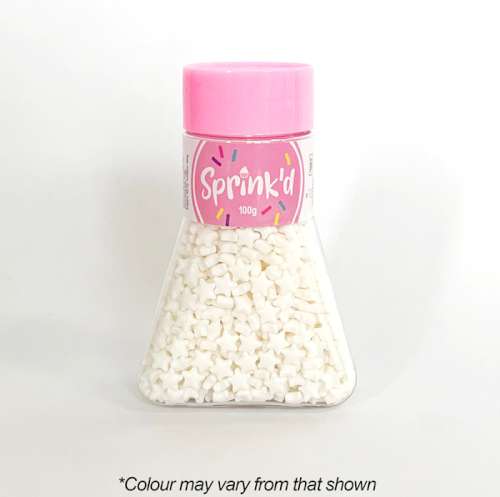 Sprink'd Sprinkles - Stars White - Click Image to Close